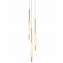 Lustra cu 3 pendule LED design LUX, fabricat manual TYPHA