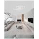 Lustre aplicate - Lustra LED aplicata design modern geometric BILBAO 55W alba