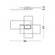 Lustre aplicate - Lustra LED aplicata design modern geometric BILBAO 55W alba