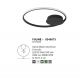 Lustre aplicate - Lustra LED aplicata design modern circular FULINE negru