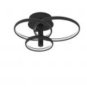 Lustra LED aplicata design modern circular ajustabil EMIL negru
