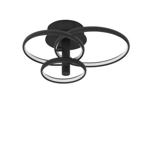 Lustre aplicate - Lustra LED aplicata design modern circular ajustabil EMIL negru