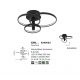 Lustre aplicate - Lustra LED aplicata design modern circular ajustabil EMIL negru