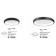Plafoniere - Plafoniera LED moderna design slim 41cm ALBI negru