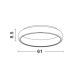 Plafoniere - Plafoniera LED moderna design slim 61cm ALBI negru