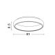 Plafoniere - Plafoniera LED moderna design slim 61cm ALBI alba