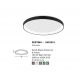 Plafoniere - Plafoniera LED moderna design slim 48cm PERTINO negru
