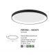 Lustre aplicate - Lustra LED moderna aplicata design slim 58cm PERTINO negru