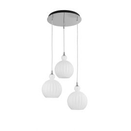 Pendule, Lustre suspendate - Lustra cu 3 pendule design modern Odell alba