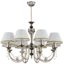 Candelabre, Lustre - Candelabru 8 brate design clasic realizat manual Dorato