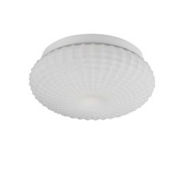 Iluminat pentru baie - Plafoniera baie moderna 30cm IP44 Clam sticla alba