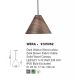 Pendule, Lustre suspendate - Lustra / Pendul modern design lemn nuc inchis WERA