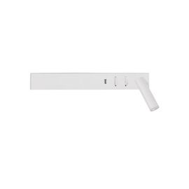 Aplice, corpuri de iluminat pentru pereti - Aplica ambientala cu reader LED directionabil si USB Charger Vida alba