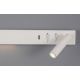 Aplice, corpuri de iluminat pentru pereti - Aplica ambientala cu reader LED directionabil si USB Charger Vida alba