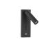 Aplice, corpuri de iluminat pentru pereti - Aplica cu reader LED directionabil si USB Charger Fuse neagra