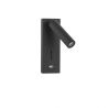 Aplica cu reader LED directionabil si USB Charger Fuse neagra