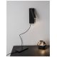 Aplice, corpuri de iluminat pentru pereti - Aplica cu reader LED directionabil si USB Charger Fuse neagra