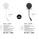 Aplice, corpuri de iluminat pentru pereti - Aplica ambientala cu reader LED directionabil si USB Charger Eclip neagra