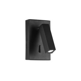 Aplice, corpuri de iluminat pentru pereti - Aplica moderna cu reader LED directionabil Dona neagra