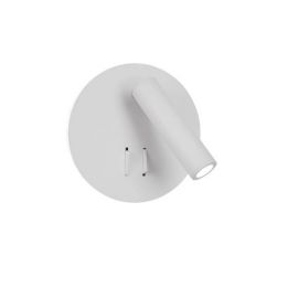 Aplice, corpuri de iluminat pentru pereti - Aplica moderna cu reader LED directionabil Penor alba