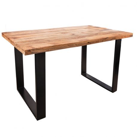 Mese dining - Masa design industrial Iron Craft 140cm Mango