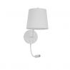 Aplica de perete moderna cu reader LED Sage alba