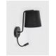 Aplice, corpuri de iluminat pentru pereti - Aplica de perete moderna cu reader LED Sage neagra