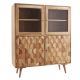 Vitrine - Vitrina din lemn Mystic Living 140cm, salcam natur