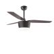 Lustra LED cu ventilator si telecomanda design modern Monsoon stejar