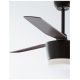 Lustre cu ventilator - Lustra LED cu ventilator si telecomanda design modern Monsoon stejar