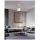 Lustre cu ventilator - Lustra LED cu ventilator si telecomanda design modern Monsoon alb/artar