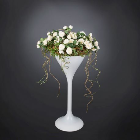 Aranjamente florale LUX - Aranjament floral mare design LUX RUSTY BIRCH ROSE BASKET