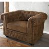 Fotoliu Chesterfield maro antic