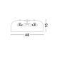 Lustre aplicate - Lustra aplicata design modern 48cm Perleto alba