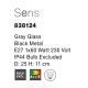 Iluminat pentru baie - Plafoniera pentru baie moderna IP44 Sens sticla gri