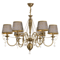 Candelabru 6 brate design clasic realizata manual, Cristal Swarovski Luca