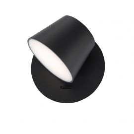 Aplice, corpuri de iluminat pentru pereti - Aplica perete LED directionabila design modern Amadeo neagra
