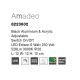 Aplice, corpuri de iluminat pentru pereti - Aplica perete LED directionabila design modern Amadeo neagra