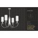 Candelabre, Lustre - Candelabru 4 brate elegant design clasic realizat manual Lea