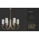 Candelabre, Lustre - Candelabru 6 brate elegant design clasic realizat manual Lea