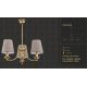 Candelabre, Lustre - Candelabru 3 brate design clasic realizat manual N