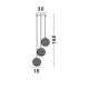 Pendule, Lustre suspendate - Lustra design modern Porto 3L gri