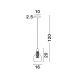 Pendule, Lustre suspendate - Pendul design modern 16cm Filo