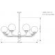 Candelabre, Lustre - Lustra 6 brate moderna realizata manual Abano