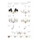 Candelabre, Lustre - Lustra 8 brate moderna realizata manual Abano
