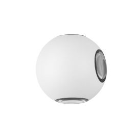 Aplice - Aplica LED ambientala de exterior IP54 COMO 4 alba