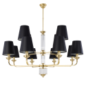 Candelabru 12 brate modern realizat manual Verde