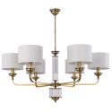 Candelabru 6 brate modern realizat manual Verde