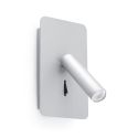 Aplica cu reader LED minimalista SUAU gri