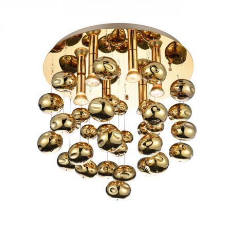 Lustre aplicate - Lustra moderna aplicata design deosebit 49cm Luvia auriu